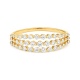 Anillo de oro amarillo de 18 Kt con diamantes de 0,45 ct