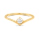 Anillo Solitario de oro amarillo de 18 Kt con diamante de 0,20 ct