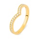 Anillo de oro amarillo de 18 Kt con diamantes de 0,20 ct