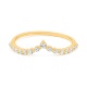Anillo de oro amarillo de 18 Kt con diamantes de 0,19 ct