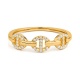 Anillo de oro amarillo de 18 Kt con diamantes de 0,12 ct
