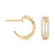 Pendientes Medias criollas de oro amarillo de 18 Kt con diamantes de 0,65 ct