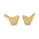 Pendientes de oro amarillo de 18 Kt con diamantes de 0,03 ct