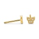 Pendientes de oro amarillo de 18 Kt con diamantes de 0,03 ct
