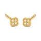 Pendientes de oro amarillo de 18 Kt con diamantes de 0,03 ct