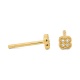 Pendientes de oro amarillo de 18 Kt con diamantes de 0,03 ct