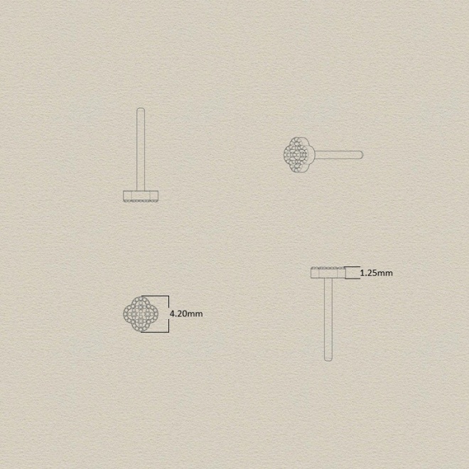 Pendientes de oro amarillo de 18 Kt con diamantes de 0,03 ct