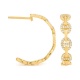 Pendientes Medias criollas de oro amarillo de 18 Kt con diamantes de 0,38 ct