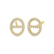 Pendientes de oro amarillo de 18 Kt con diamantes de 0,15 ct