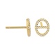 Pendientes de oro amarillo de 18 Kt con diamantes de 0,15 ct