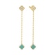 Pendientes Largos de oro amarillo de 18 Kt con diamantes de 0,04 ct