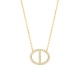 Collar de oro amarillo de 18 Kt con diamantes de 0,11 ct