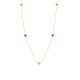 Collar Cadena con motivos de oro amarillo de 18 Kt con diamantes de 0,06 ct