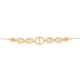 Pulsera con motivo y cadena de oro amarillo de 18 Kt con diamantes de 0,42 ct
