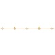 Pulsera con motivo y cadena de oro amarillo de 18 Kt con diamantes de 0,18 ct