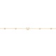 Pulsera con motivo y cadena de oro amarillo de 18 Kt con diamantes de 0,16 ct