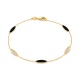 Pulsera con motivo y cadena de oro amarillo de 18 Kt con diamantes de 0,36 ct