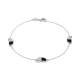 Pulsera con motivo y cadena de oro blanco de 18 Kt con diamantes de 0,25 ct