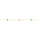 Pulsera con motivo y cadena de oro amarillo de 18 Kt con diamantes de 0,03 ct