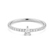 Anillo Solitario de oro blanco de 18 Kt con diamantes de 0,25 ct