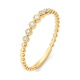 Anillo de oro amarillo de 18 Kt con diamantes de 0,08 ct