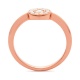 Anillo de oro rosa de 18 Kt con diamantes de 0,21 ct