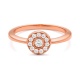 Anillo de oro rosa de 18 Kt con diamantes de 0,21 ct