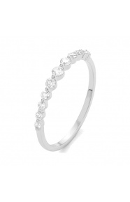 Anillo de oro blanco de 18 Kt con diamantes de 0,22 a 0,40 ct