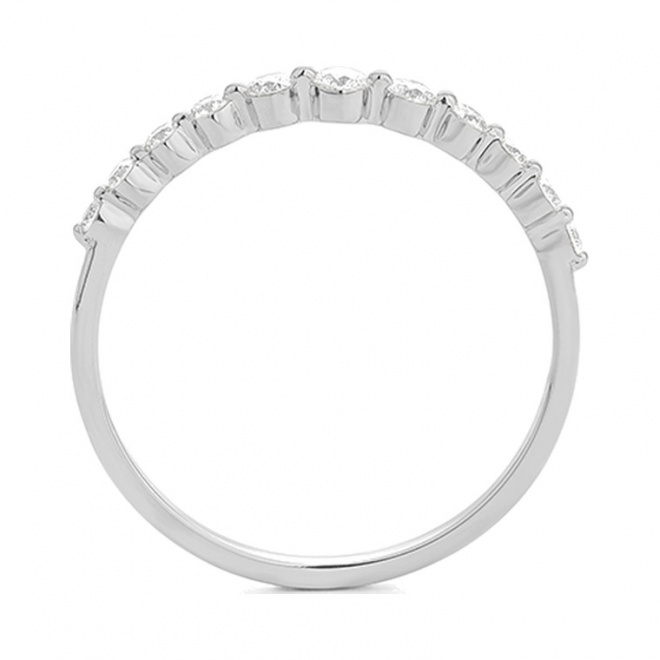 Anillo de oro blanco de 18 Kt con diamantes de 0,22 a 0,40 ct