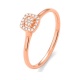 Anillo de oro rosa de 18 Kt con diamantes de 0,07 ct