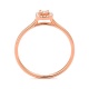 Anillo de oro rosa de 18 Kt con diamantes de 0,07 ct