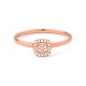 Anillo de oro rosa de 18 Kt con diamantes de 0,07 ct