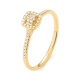 Anillo de oro amarillo de 18 Kt con diamantes de 0,12 ct