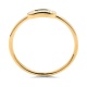 Anillo de oro amarillo de 18 Kt con diamantes talla baguette de 0,06 ct