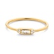 Anillo de oro amarillo de 18 Kt con diamantes talla baguette de 0,06 ct