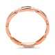 Anillo de oro rosa de 18 Kt con diamantes talla baguette de 0,15 ct