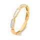 Anillo de oro amarillo de 18 Kt con diamantes talla baguette de 0,15 ct