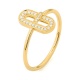 Anillo de oro amarillo de 18 Kt con diamantes de 0,09 ct