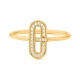 Anillo de oro amarillo de 18 Kt con diamantes de 0,09 ct