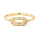 Anillo de oro amarillo de 18 Kt con diamantes de 0,08 ct