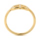 Anillo de oro amarillo de 18 Kt con diamantes de 0,10 ct