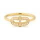 Anillo de oro amarillo de 18 Kt con diamantes de 0,10 ct