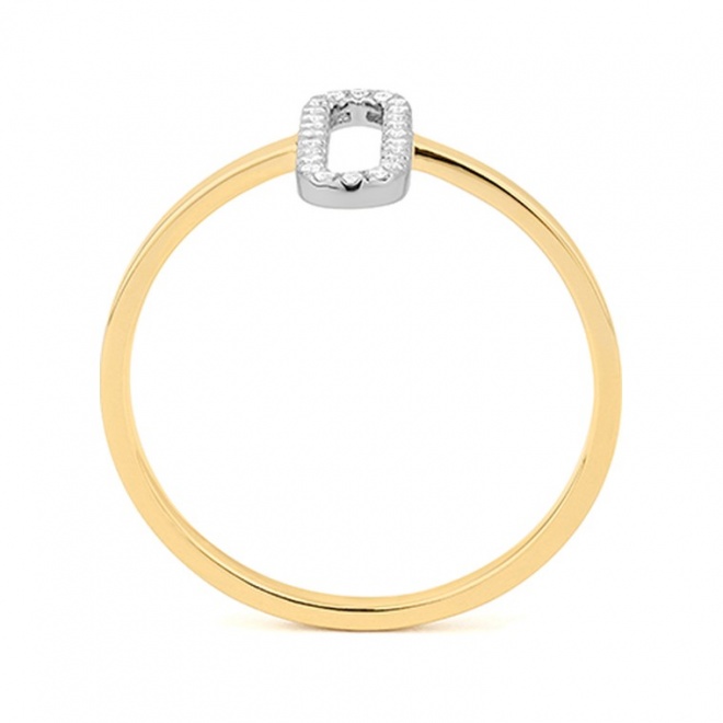 Anillo de oro de 18 Kt con diamantes de 0,07 ct