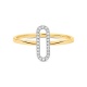 Anillo de oro de 18 Kt con diamantes de 0,07 ct