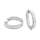 Pendientes Criollas de oro blanco de 18 Kt con diamantes talla baguette de 1,10 ct