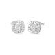 Pendientes de oro blanco de 18 Kt con diamantes de 0,14 ct