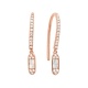 Pendientes Largos de oro rosa de 18 Kt con diamantes de 0,17 ct
