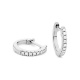 Pendientes Criollas de oro blanco de 18 Kt con diamantes de 0,07 ct