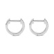 Pendientes Criollas de oro blanco de 18 Kt con diamantes de 0,07 ct