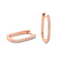 Pendientes Criollas de oro rosa de 18 Kt con diamantes de 0,10 a 0,15 ct